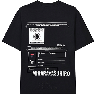 男运动T恤【联名款FILA ×MIHARA】