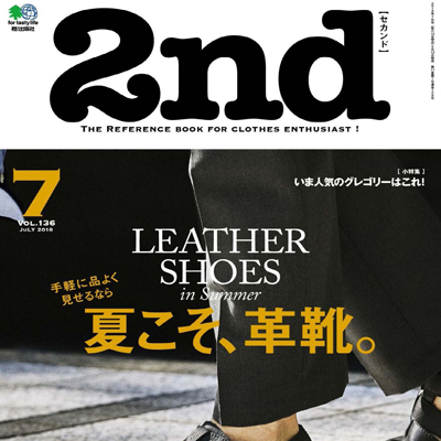 2018年07月日本《2nd》男装系列款式期刊